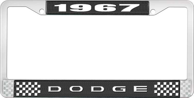 nummerplåtshållare 1967 dodge - svart