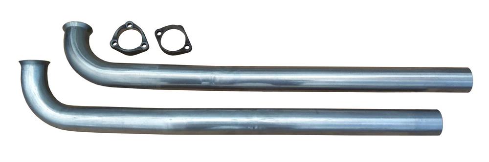 Exhaust Downpipes, Stainless Steel, Natural, 2.5 in. Diameter, HO/RA Manifolds, Pontiac, Passenger Car, Pair
