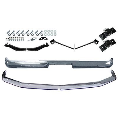 1967-68 Mustang Front and Rear Bumper Kit With Brackets and Hardware