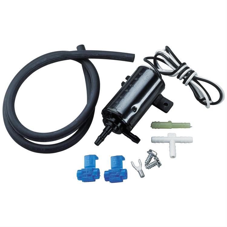 Windshield Washer Pump, Includes Hose, Tee Fittings, and Electrical Connector, Universal, Kit