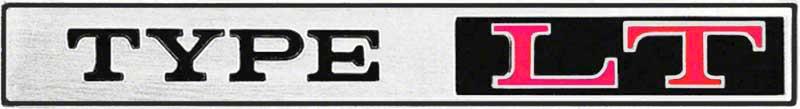 1977 TYPE LT REAR PANEL EMBLEM - 2 PIN DESIGN