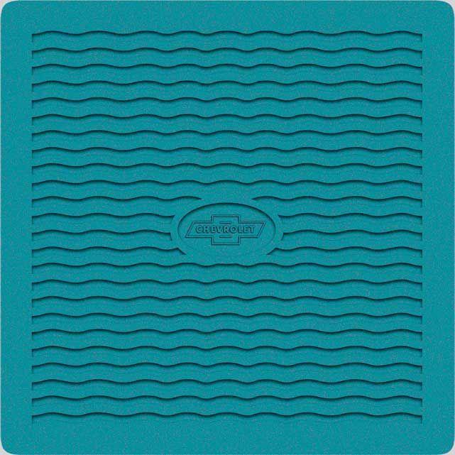 1955-56 CHEVY FACTORY ACCESSORY FLOOR MATS - TURQUOISE