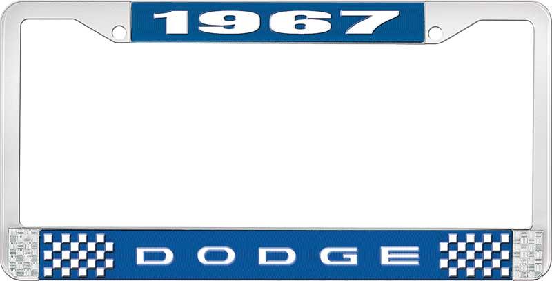 nummerplåtshållare 1967 dodge - blå