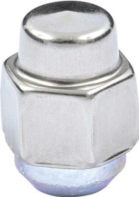 polished short cap style lug nut with dimensions of 7/16-20