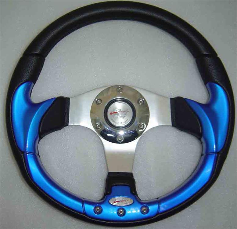 Steering Wheel Leather Black / Blue 320mm