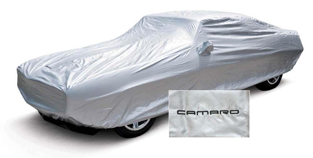 Carcover / bilpresenning / garageskydd, broderat, "Camaro"
