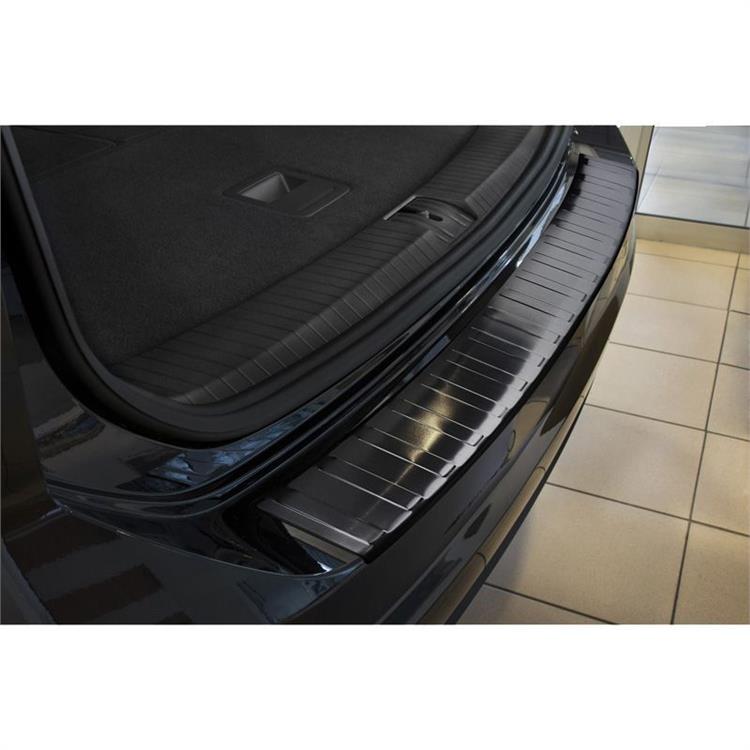 Zwart RVS Achterbumperprotector Volkswagen Touran II 2015- 'Ribs'