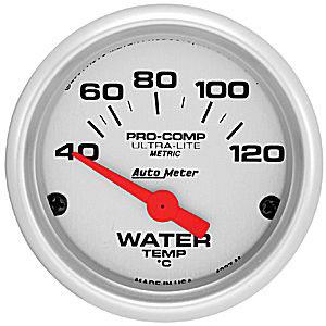 Water Temperature Gauge 52mm 40-120c Ultra-lite Electric