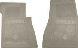Floor Mats, Rubber, Fawn, Front Seat, Chevy Bowtie Logo, Chevy, Pair