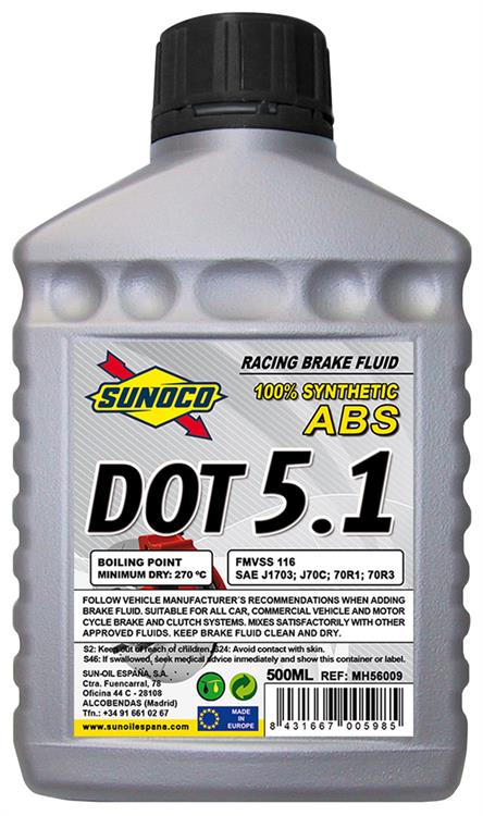 bromsolja, Sunoco Brake Fluid DOT- 5.1. 500 ml.