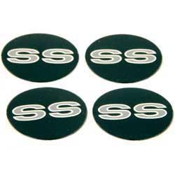 1969-71 SS Wheel Cap Emblem Set - 1-3/4" diameter adhesive backed