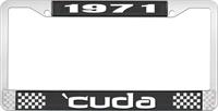 nummerplåtsram 1971 'cuda - svart