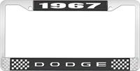 nummerplåtshållare 1967 dodge - svart
