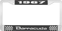 nummerplåtsram 1967 barracuda - svart