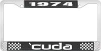 nummerplåtsram 1974 'cuda - svart
