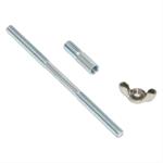 Air Cleaner Stud Kit, 5/16"UNF to 1/4"UNF, Chrome