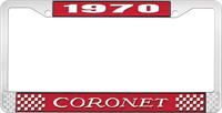 nummerplåtshållare 1970 coronet - röd