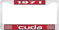 nummerplåtsram 1971 'cuda - röd