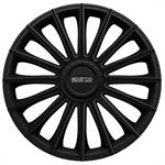 4-Delige Sparco Wieldoppenset Torino 16-inch zwart
