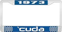 nummerplåtsram 1973 'cuda - blå