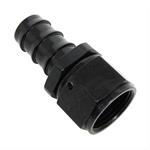Fitting, Hose End, Straight, -12 AN Hose Barb to Female -12 AN, Aluminum, Black Anodized, Each