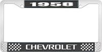nummerplåtsram "1958 Chevrolet", svart / krom