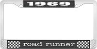 nummerplåtshållare 1969 road runner - svart