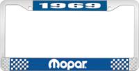 nummerplåtshållare 1969 mopar - blå