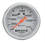 Brake pressure, 67mm, 0-2 psi, mechanical, liquid filled