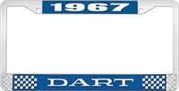 nummerplåtshållare 1967 dart - blå