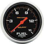 Fuel pressure, 67mm, 0-15 psi, electric
