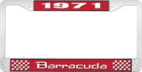 nummerplåtsram 1971 barracuda - röd