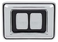 1973-76 Mopar Power Window Switch -  2 button - Concave Style