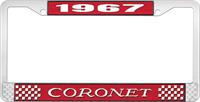 nummerplåtshållare 1967 coronet - röd