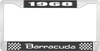 nummerplåtsram 1968 barracuda - svart