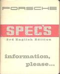 Technical Specifications Book for 356 1950-1965