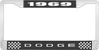 nummerplåtshållare 1969 dodge - svart