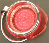 LED-bakljus, rött glas
