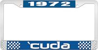 nummerplåtsram 1972 'cuda - blå