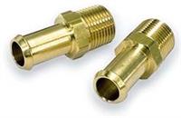 FITTING,FUEL HOSE Fitting, Adapter, NPT to Hose Barb, Straight, Brass, Natural, 3/8 in. NPT, 3/8 in. Hose Barb, Pair