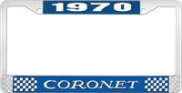 nummerplåtshållare 1970 coronet - blå