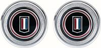 1974-79 Camaro Red / White / Blue Badge Interior Door Panel Emblems