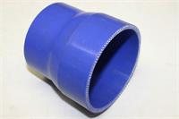 silikonslang rak 90-70mm reducering blå, 4-lagers /10cm