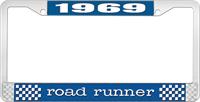 nummerplåtshållare 1969 road runner - blå