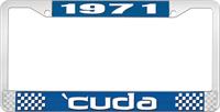 nummerplåtsram 1971 'cuda - blå