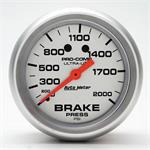 Brake pressure, 67mm, 0-2 psi, mechanical