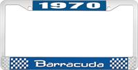 nummerplåtsram 1970 barracuda - blå