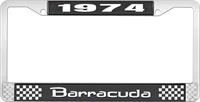 nummerplåtsram 1974 barracuda - svart
