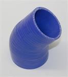silikonslang 45 grader 76-63mm reducerande blå, 4-lagers