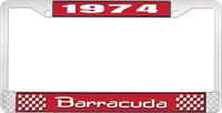 nummerplåtsram 1974 barracuda - röd